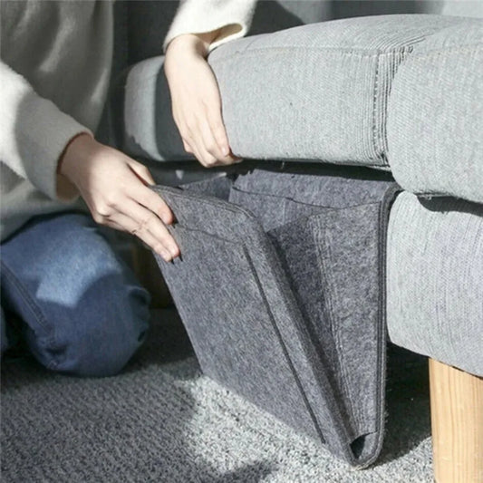 Baby Bed Hanging Organizer Felt Storage Pockets for Couch Bedside Remote Control Toy Storage Solution Nursery Caddy