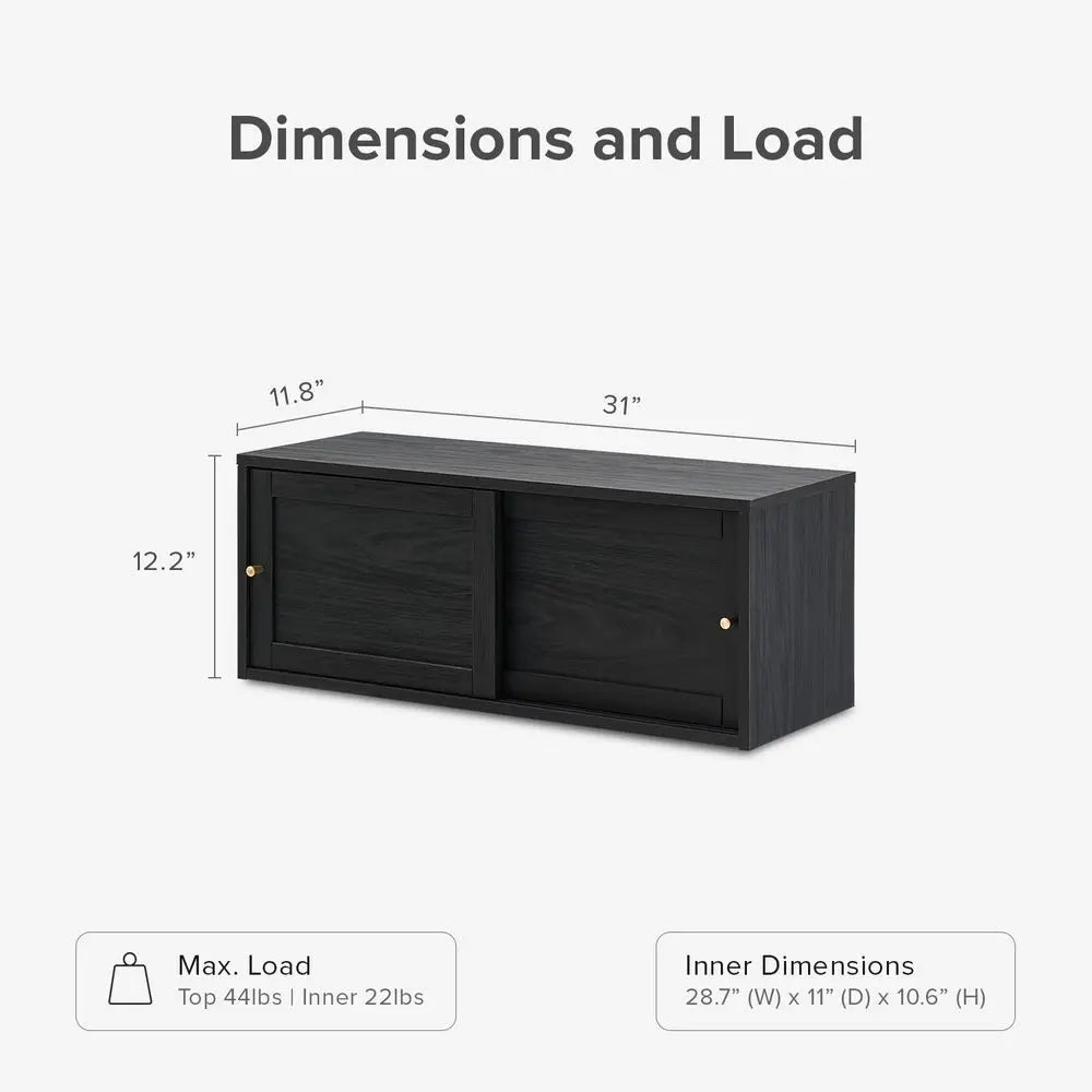 Lauren Floating TV Shelf, MultiPurpose Modular Under TV Display Shelf, Wall Mounted Wood Television Cabinet, Nightstand, Side T