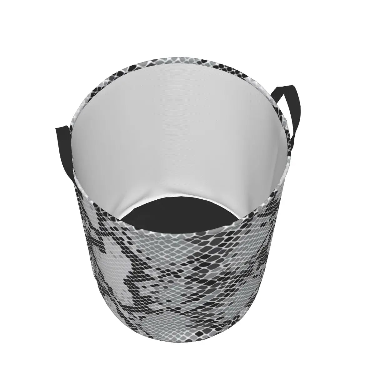 Gray Snake Skin Animal Print Foldable Laundry Baskets Dirty Clothes Sundries Storage Basket Large Waterproof Box