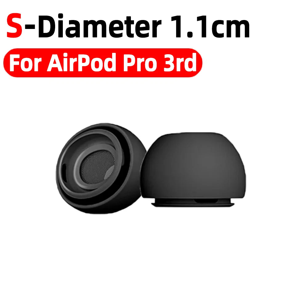 4/1Pairs Silicone Ear Tip Protective Earbuds Cover for Airpods Pro 3 Gen Noise Reduction Hole Ear-pads for Airpods Pro3 XS/S/M/L