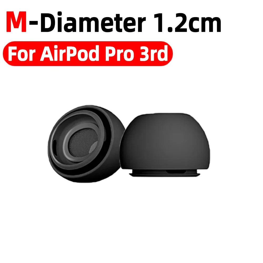 4/1Pairs Silicone Ear Tip Protective Earbuds Cover for Airpods Pro 3 Gen Noise Reduction Hole Ear-pads for Airpods Pro3 XS/S/M/L