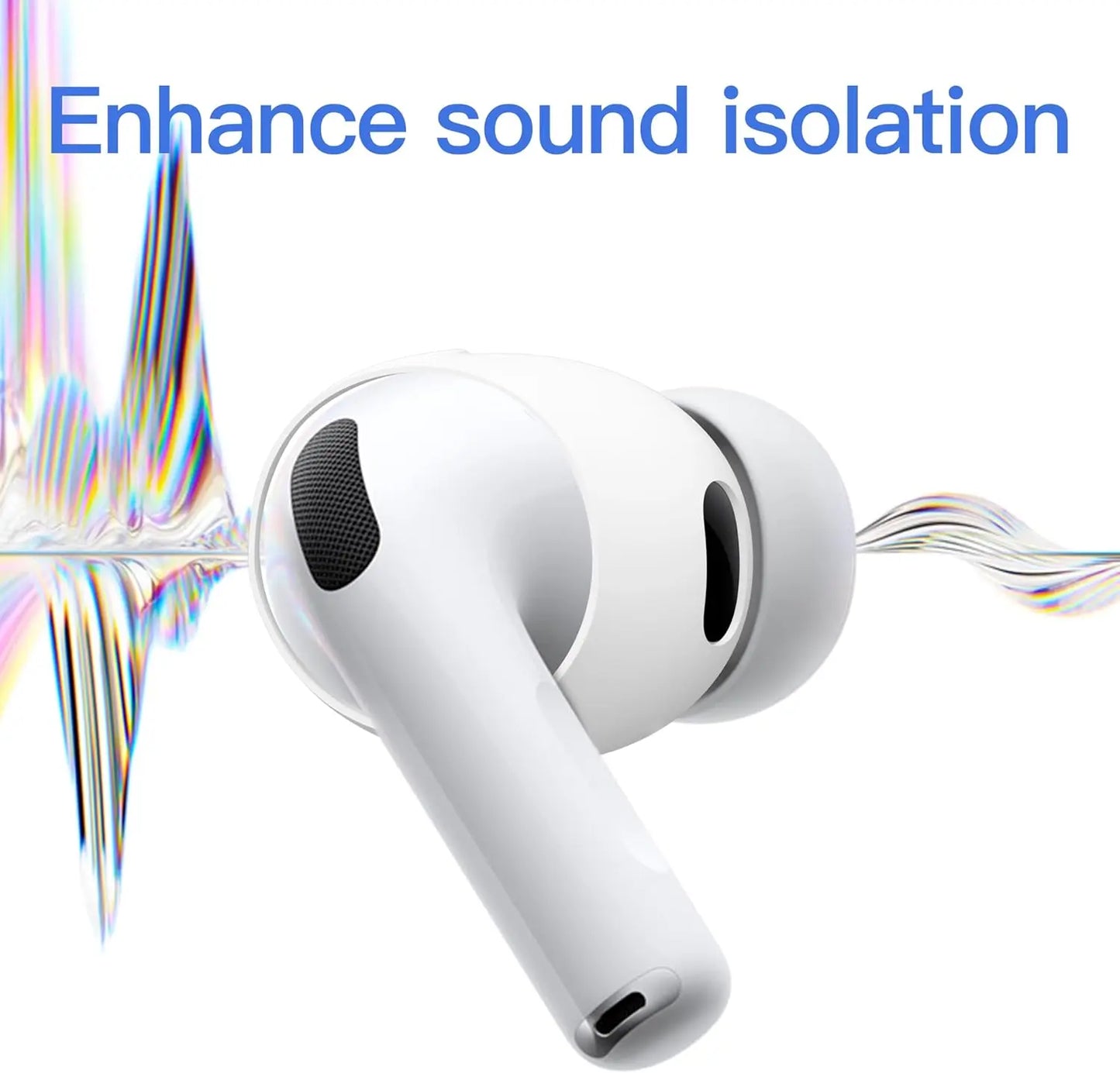 4/1Pairs Silicone Ear Tip Protective Earbuds Cover for Airpods Pro 3 Gen Noise Reduction Hole Ear-pads for Airpods Pro3 XS/S/M/L