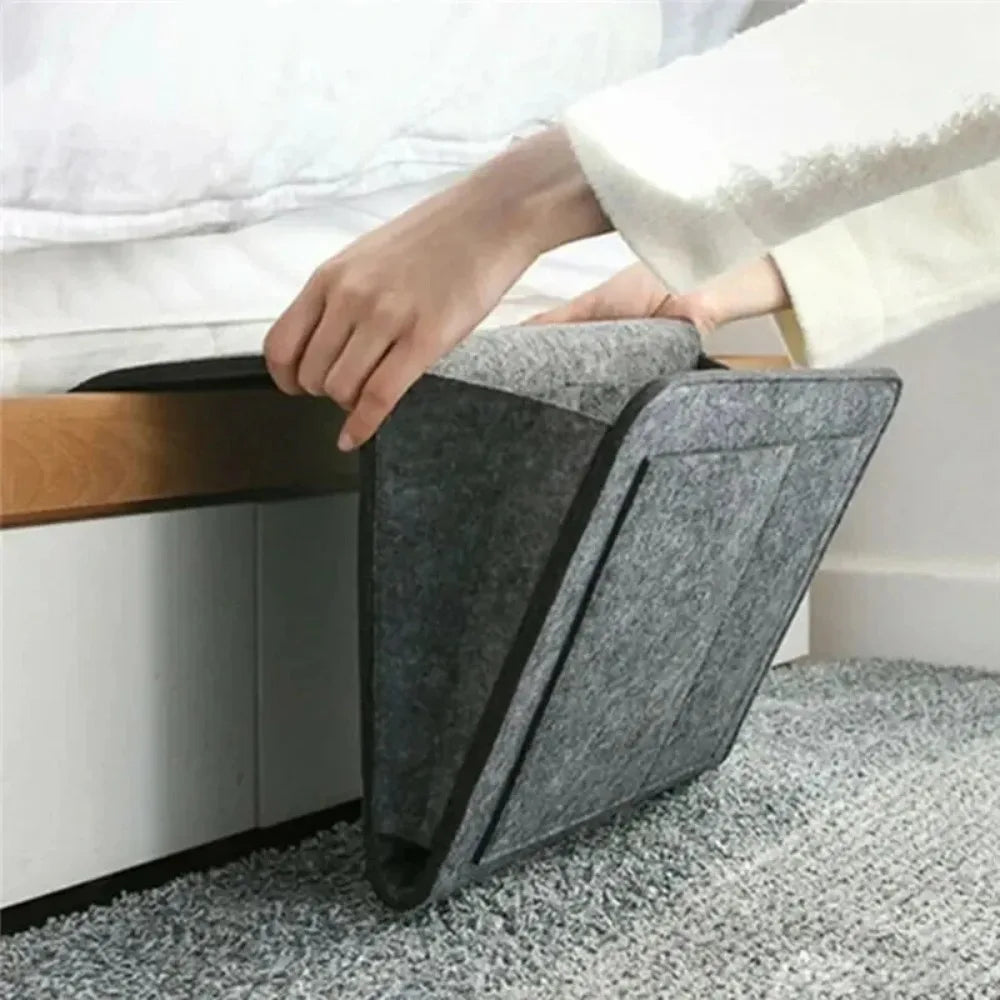 Baby Bed Hanging Organizer Felt Storage Pockets for Couch Bedside Remote Control Toy Storage Solution Nursery Caddy