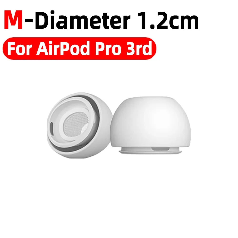 4/1Pairs Silicone Ear Tip Protective Earbuds Cover for Airpods Pro 3 Gen Noise Reduction Hole Ear-pads for Airpods Pro3 XS/S/M/L