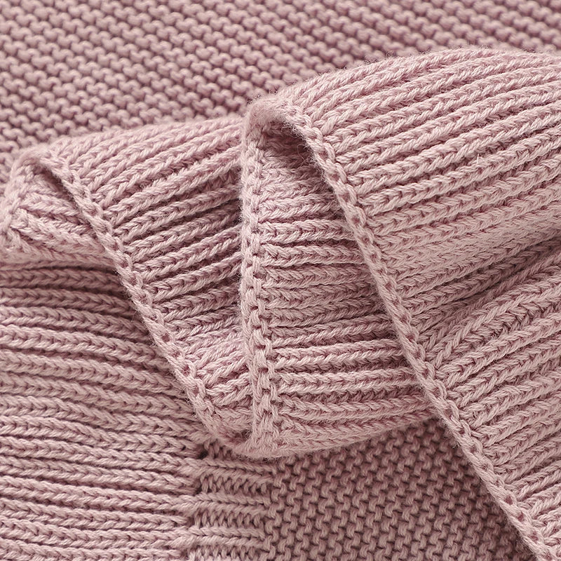 Dual-Use Baby Blankets Newborn Infant Kids Boys Girls Solid Knit Stroller Nursery Travel Bed Cradle Quilts 90*70cm Receiving Mat