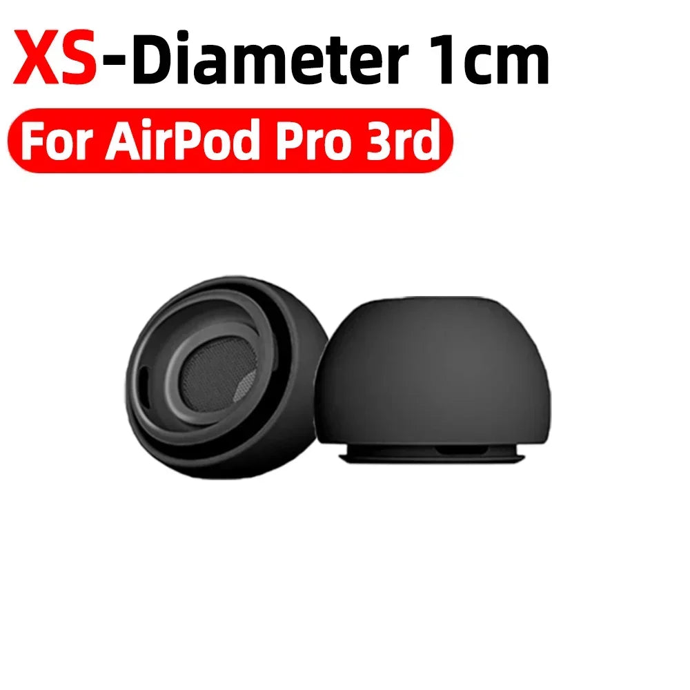 4/1Pairs Silicone Ear Tip Protective Earbuds Cover for Airpods Pro 3 Gen Noise Reduction Hole Ear-pads for Airpods Pro3 XS/S/M/L