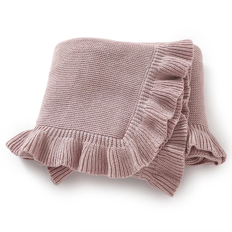 Dual-Use Baby Blankets Newborn Infant Kids Boys Girls Solid Knit Stroller Nursery Travel Bed Cradle Quilts 90*70cm Receiving Mat
