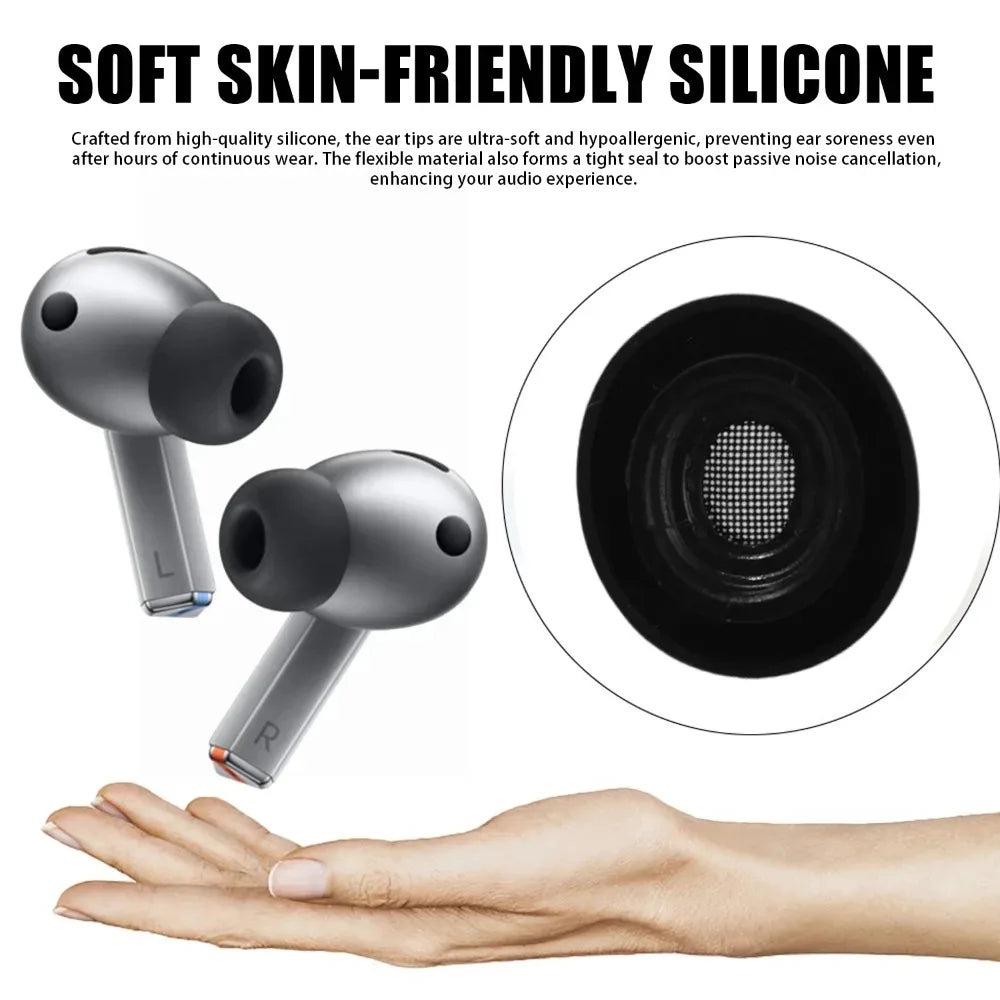4/1Pairs Silicone Ear Tip Protective Earbuds Cover for Airpods Pro 3 Gen Noise Reduction Hole Ear-pads for Airpods Pro3 XS/S/M/L