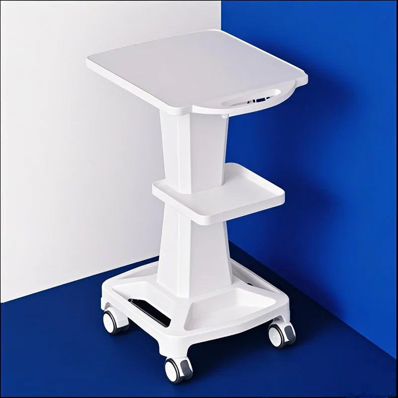 Medical Cart Rolling Esthetician Cart With Armrest Mobile Hairstylist Tray With Storage Versatile Utility Cart For Physiotherapy