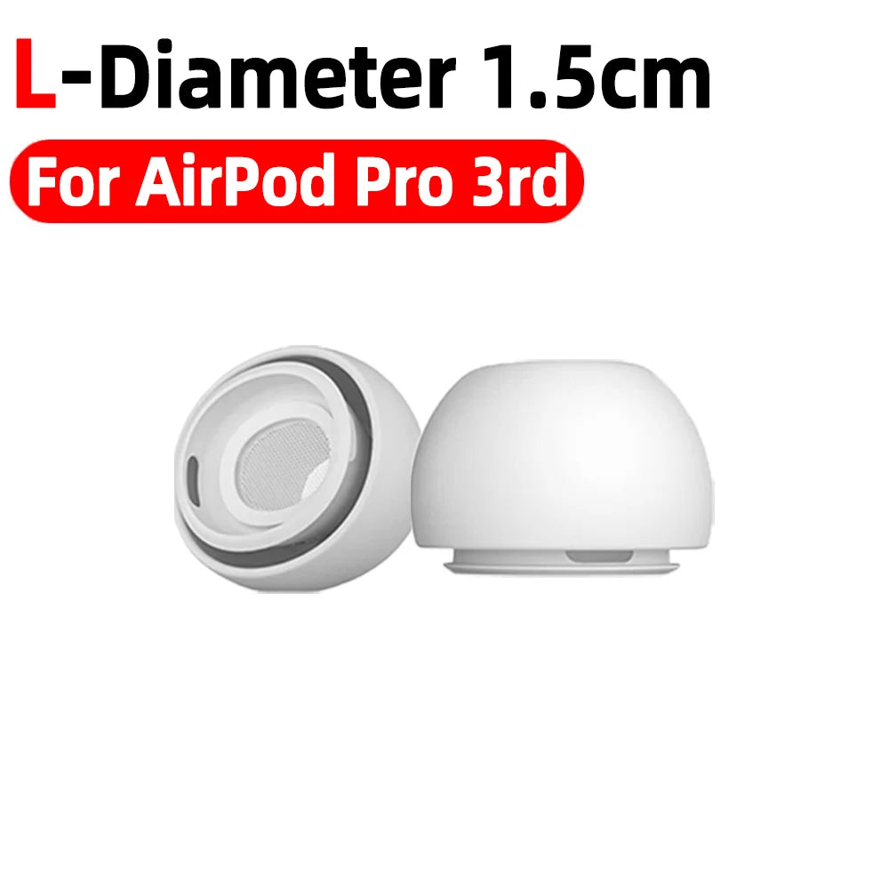 4/1Pairs Silicone Ear Tip Protective Earbuds Cover for Airpods Pro 3 Gen Noise Reduction Hole Ear-pads for Airpods Pro3 XS/S/M/L