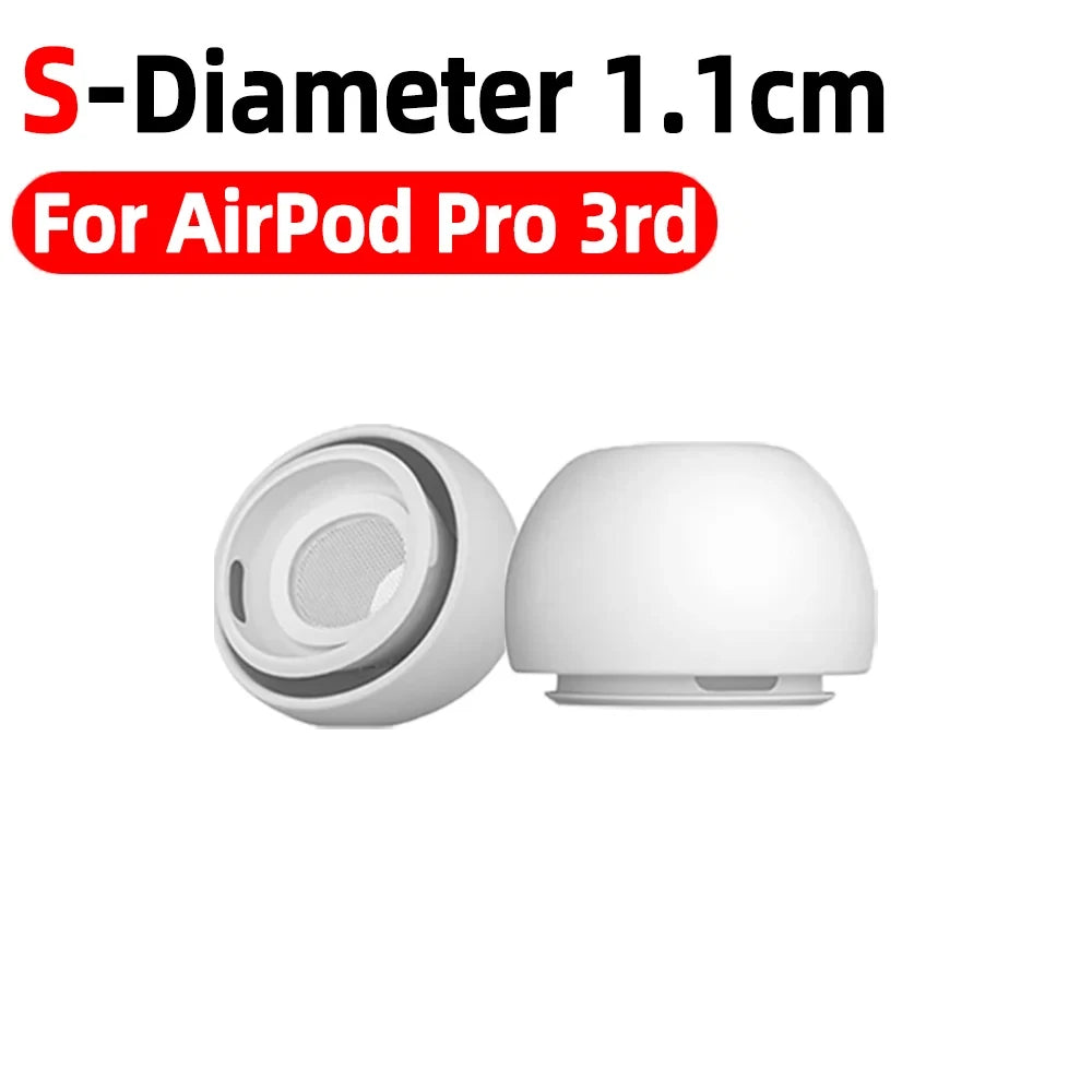 4/1Pairs Silicone Ear Tip Protective Earbuds Cover for Airpods Pro 3 Gen Noise Reduction Hole Ear-pads for Airpods Pro3 XS/S/M/L