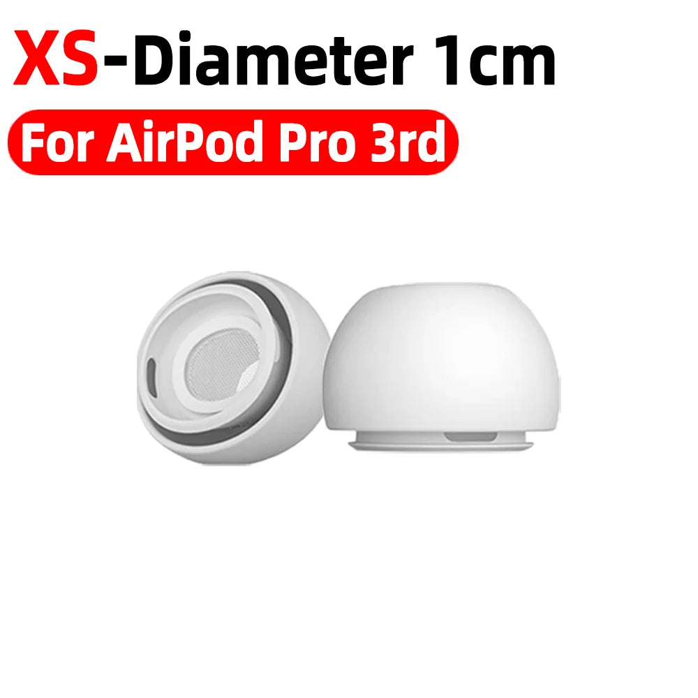 4/1Pairs Silicone Ear Tip Protective Earbuds Cover for Airpods Pro 3 Gen Noise Reduction Hole Ear-pads for Airpods Pro3 XS/S/M/L